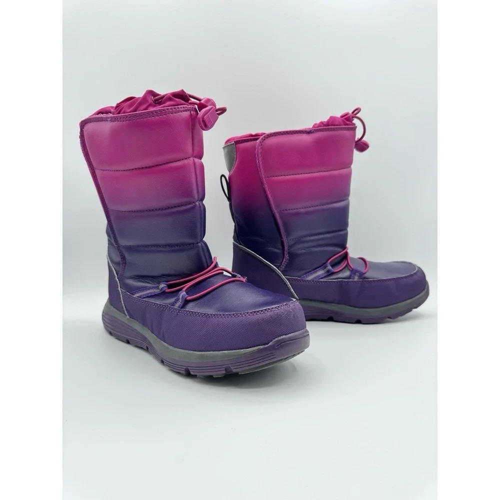 LANDS END | Snow Flurry Insulated Snow Boots | Pink Purple Ombre Toddler Sz 3 M